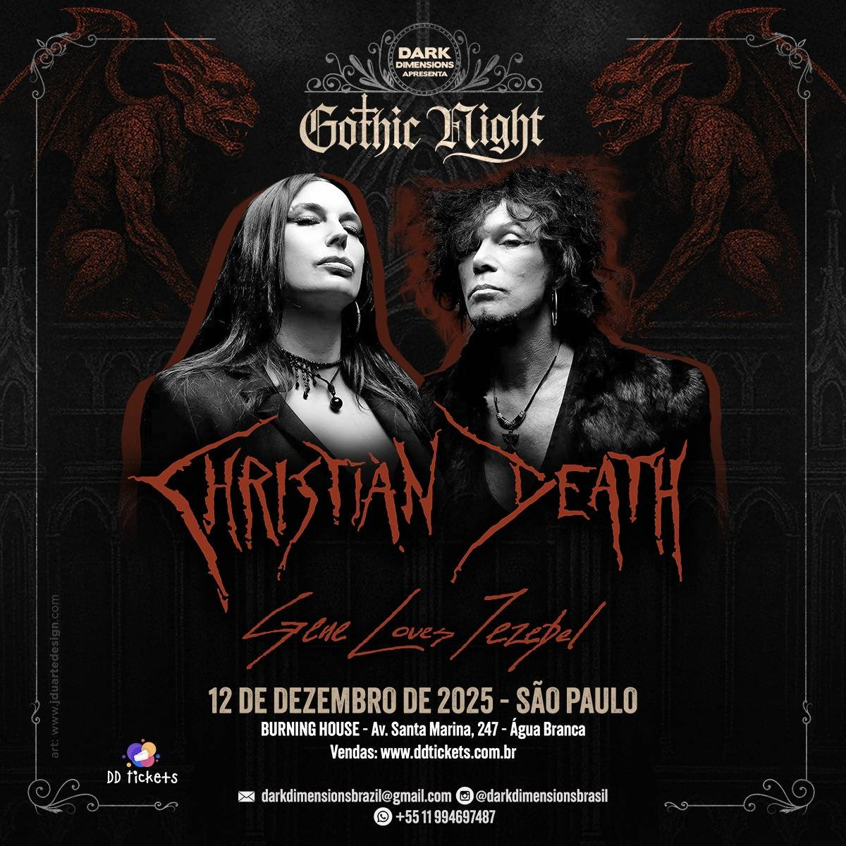 Gothic Night: Christian Death e Gene Loves Jezebel celebram o