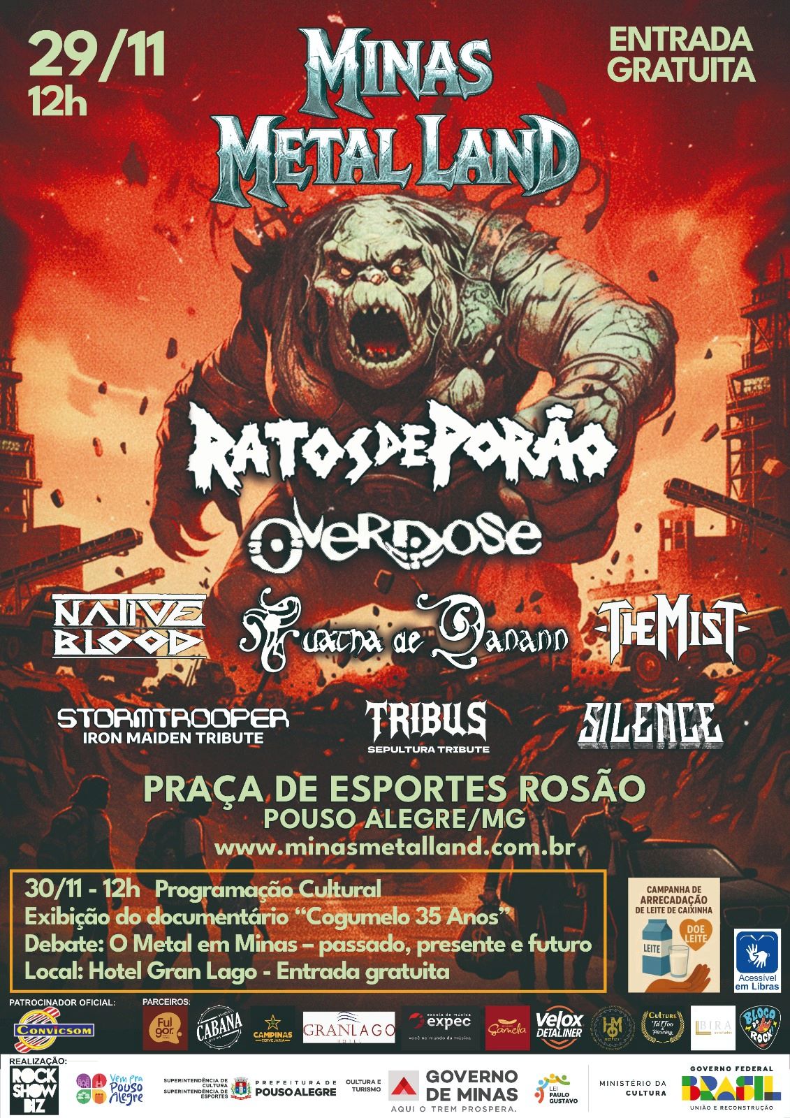 Minas Metal Land reúne oito bandas e programação cultural em homenagem ao metal mineiro