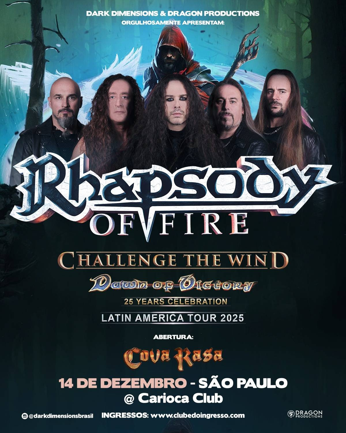 Rhapsody Of Fire celebra 25 anos de “Dawn Of Victory” em São Paulo