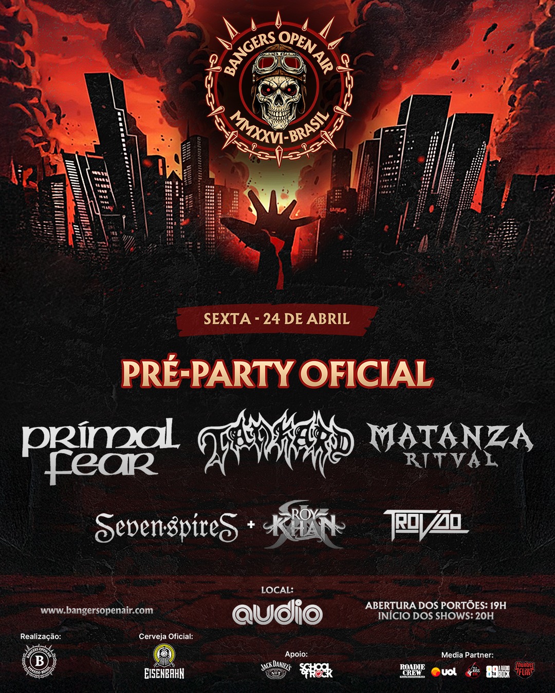 Bangers Open Air anuncia Pré-Party oficial com Primal Fear, Tankard e Matanza Ritual