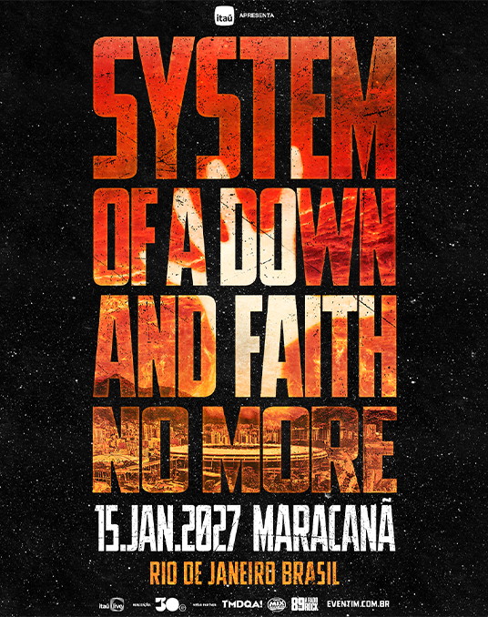 System of a Down e Faith no More em show único no Brasil